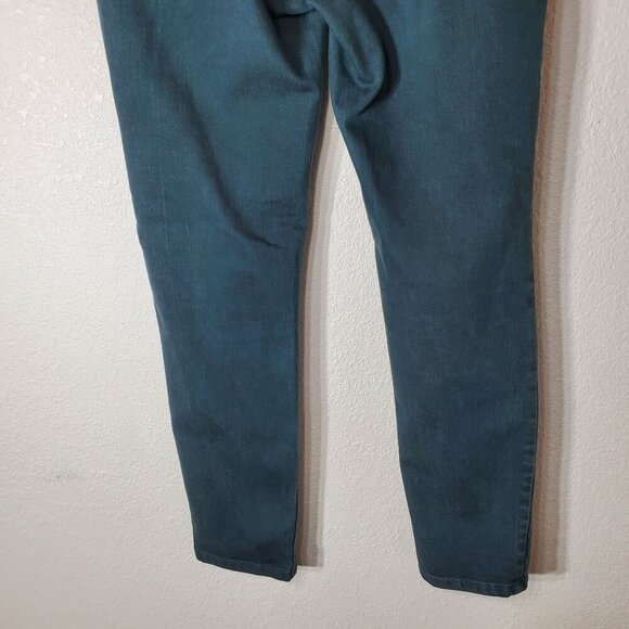 Free People Womens High-Rise Skinny Jeans Size 29 Teal Green Denim Stretch - Picture 8 of 12